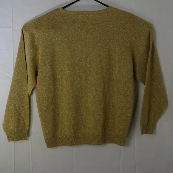 Vintage Worthington Sweater Womens 20W Plus Gold Pullover Casual EUC - Picture 2 of 7